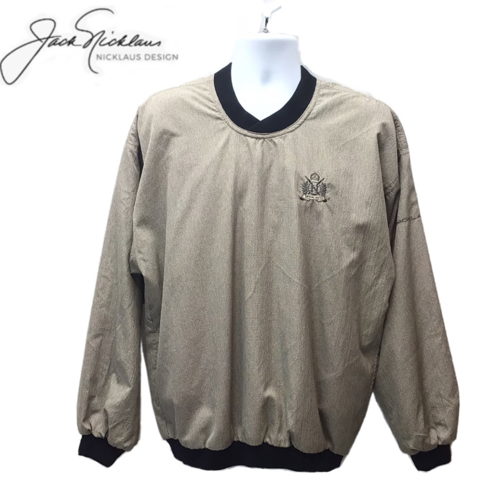 Jack Nicklaus Mens Crossover V-Neck Wind Shirt